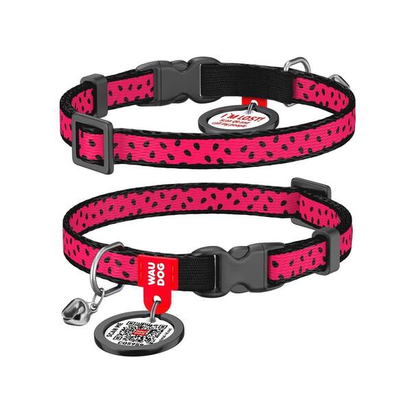 WAUDOG Naylon Cat Collar Watermelon 10mm 20*30cm