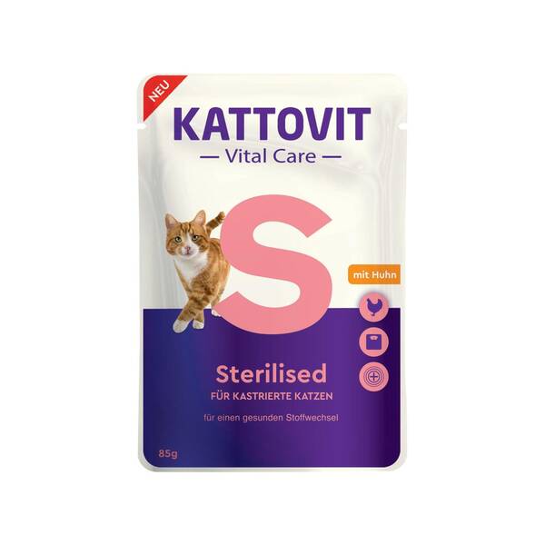 KATTOVIT Vital Care Sterilized Chicken 85gr KATTOVIT Vital Care Sterilized Chicken 85gr