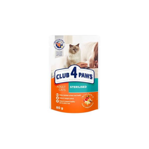 CLUB 4 PAWS Sterilized Chicken Jelly 80gr CLUB 4 PAWS Sterilized Chicken Jelly 80gr