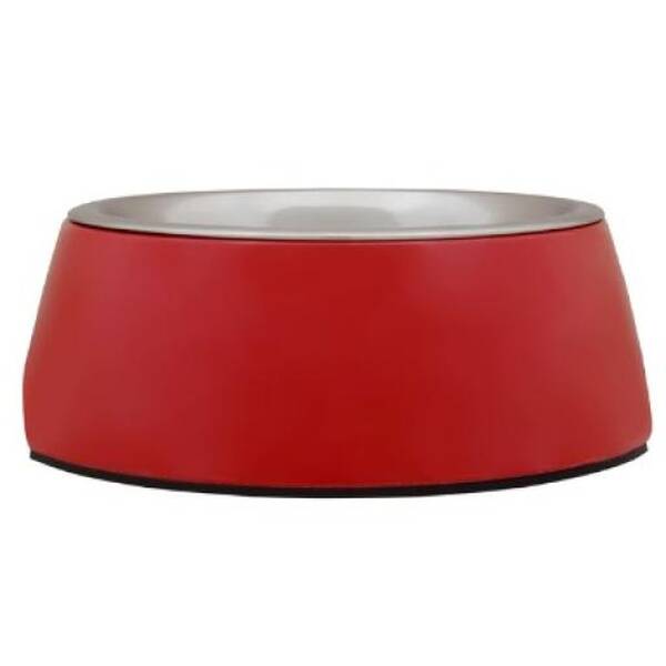 FREEDOG Steinless Steeel Bowl Red With Melamine Base 16cm 380ml