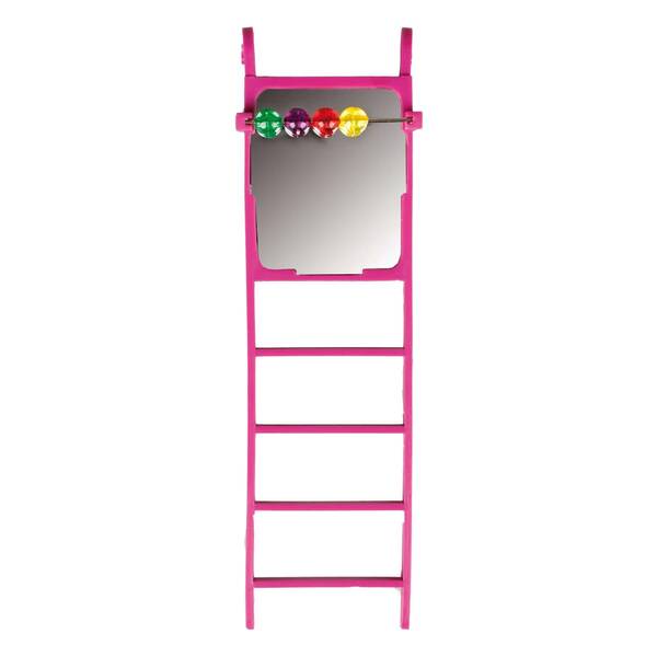 FLAMINGO Toy Parakeets Ladder Mirror&Beads FLAMINGO Toy Parakeets Ladder Mirror&Beads