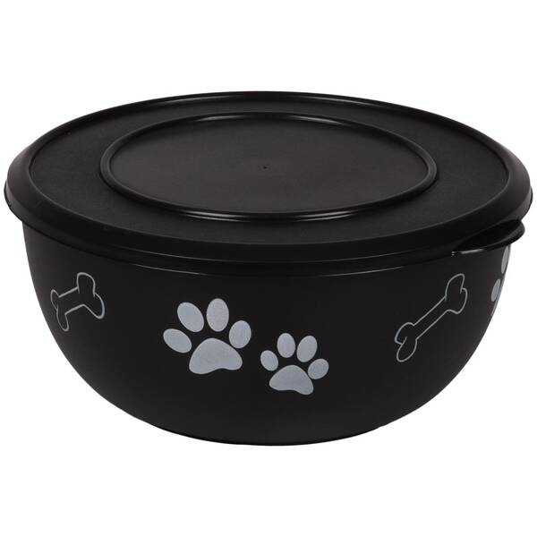 FLAMINGO Bowl With Lid Kena Black 1700ml