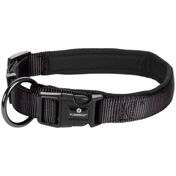 FLAMINGO Collar Abbi Black S/M 40-45cm/20mm