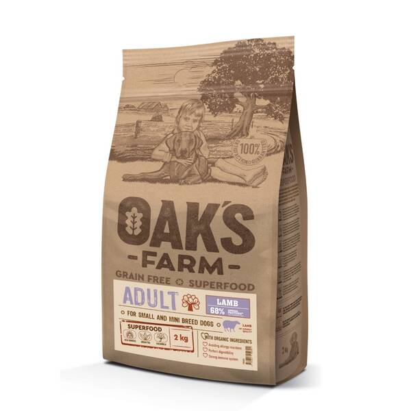 OAKS FARM Dog GF Small Breed Adult Lamb 6.5kg OAKS FARM Dog GF Small Breed Adult Lamb 6.5kg