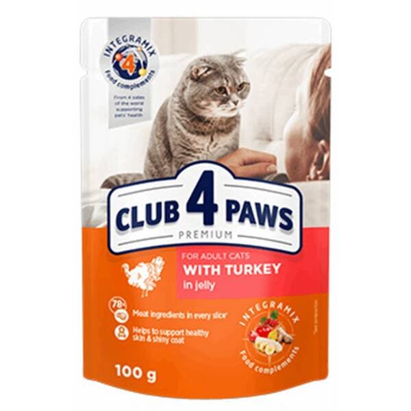 CLUB 4 PAWS Turkey Jelly 100gr CLUB 4 PAWS Turkey Jelly 100gr