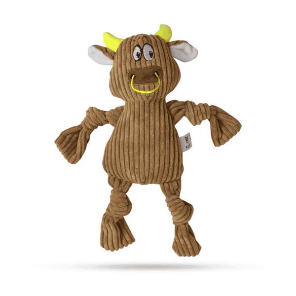 FOFOS Dog Toy Fluffy Cow Brown FOFOS Dog Toy Fluffy Cow Brown