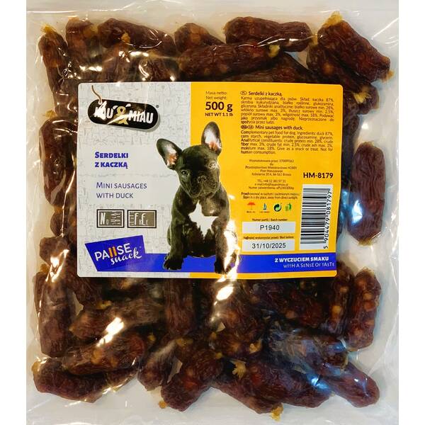 Hau & Miau Duck mini sausages 500gr