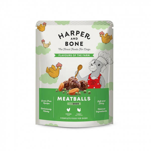 HARPER & BONE Dog Meatballs Flavours Of The Farm 300gr HARPER & BONE Dog Meatballs Flavours Of The Farm 300gr
