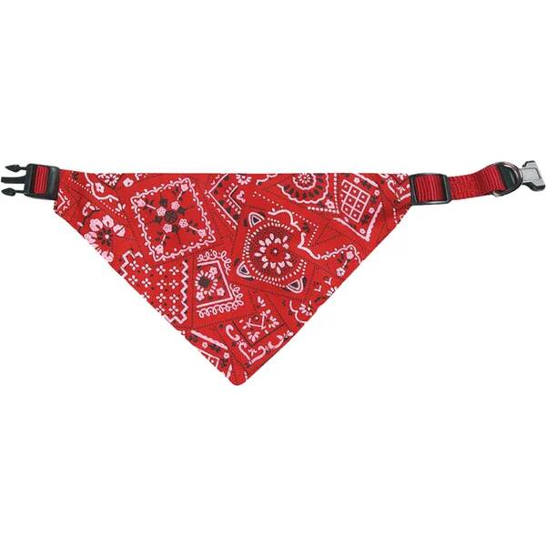 FLAMINGO Collar with bandana Pinto Red S 25-40cm 14mm