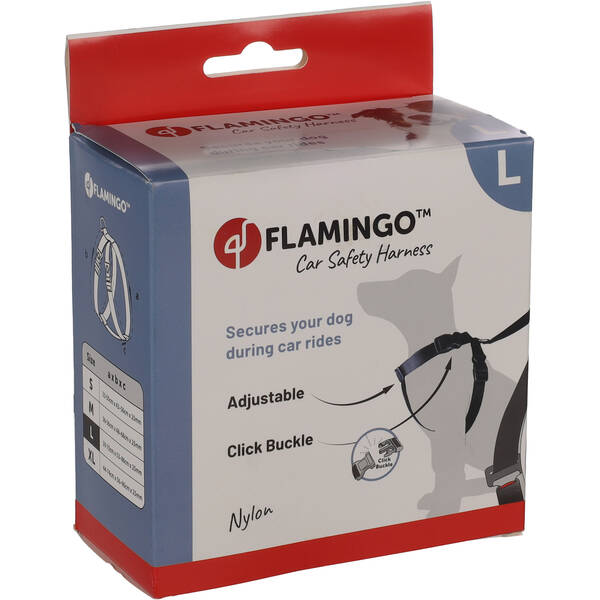 FLAMINGO Car safety harness Baro Black L 53-86cm