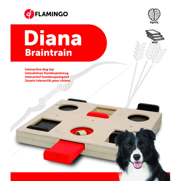 FLAMINGO Wooden Toy Brain train Diana Light brown 26x29,5cm
