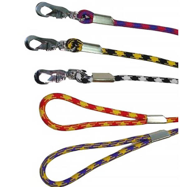 Pet Camelot Οδηγός Σχοινί με Μεταλλικό Κλιπ Black-Yellow 1.3x120cm