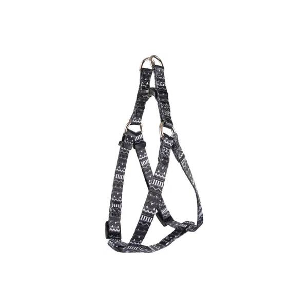 FLAMINGO Harness Step&Go Sadie Black/White 30-40cm 10mm