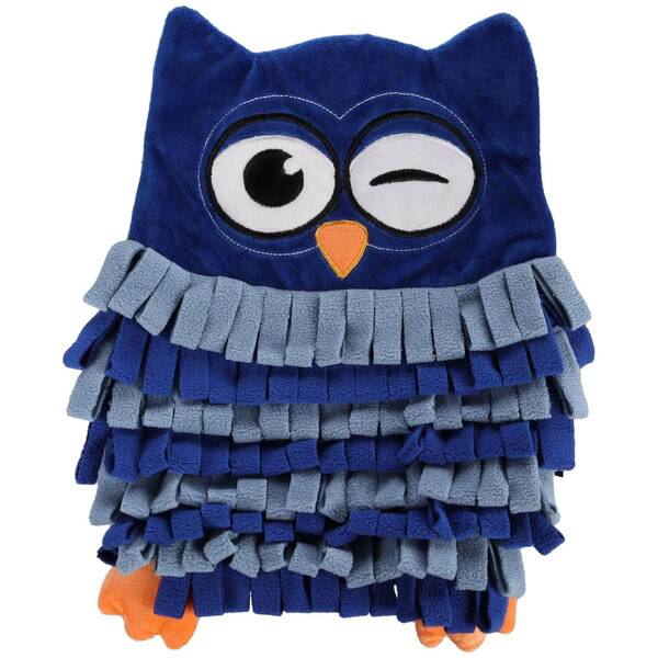 FLAMINGO Cat Toy Sniffing Carpet Plinkie Owl Blue 27x33x2.5cm