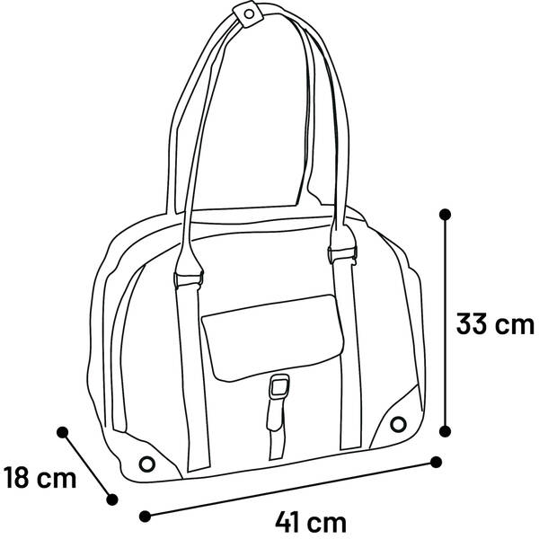 FLAMINGO Carrying Bag Tiana Black 41x18x33cm