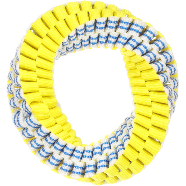 FLAMINGO Dog Toy Toy Glowa Ring Blue & Yellow S 13x13x3,5cm