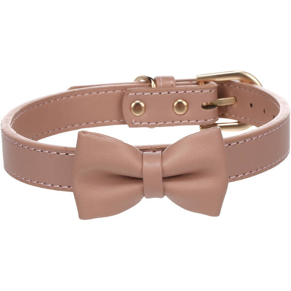 FLAMINGO Collar with bow tie Nela Pink S/M 31-39cm x 20mm x 4mm