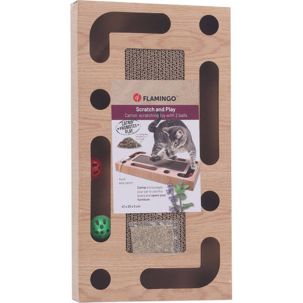 FLAMINGO SCRATCHING TOY CRABI RECTANGLE 47x25x5CM