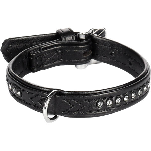 FLAMINGO Collar Padded Monte Carlo Black M 22-27cm 14mm