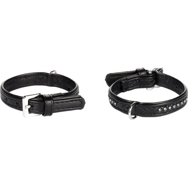 FLAMINGO Collar Padded Monte Carlo Black M 22-27cm 14mm