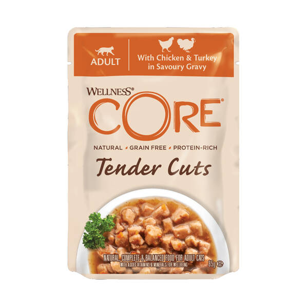 CORE Tender Cuts Fillets Chicken&Turkey In Sauce 85gr