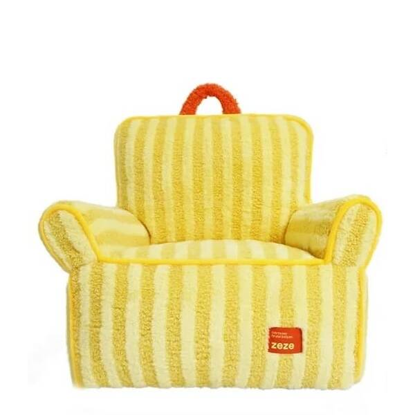 ZEZE Pet Bed Sofa Yello Stripes 40x40x47cm