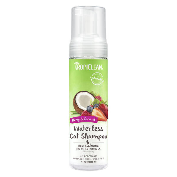 TROPICLEAN Waterless Shampoo Berries&Coconut Cat 220ml