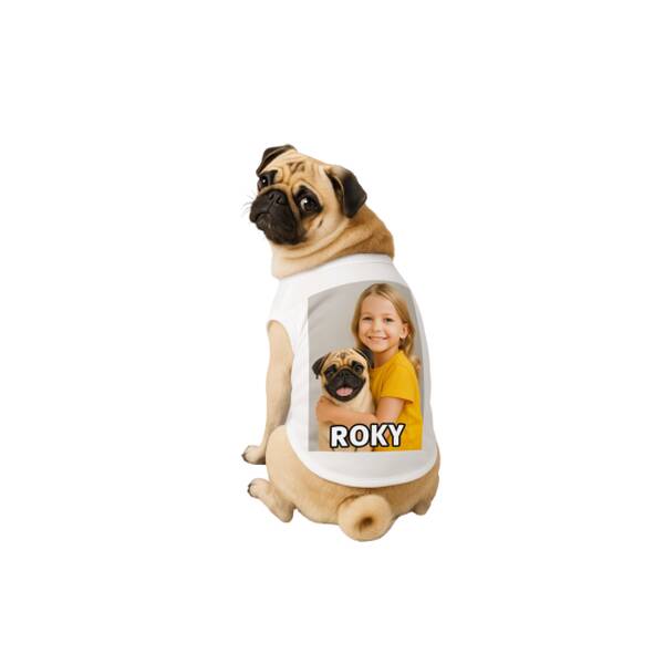 WOOF UP Μπλούζα Σκύλου Λευκή - 4XL