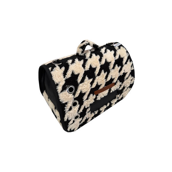 WOOFMODA Τσάντα Μεταφοράς Χειρός Μαύρο - Λευκό Νο3