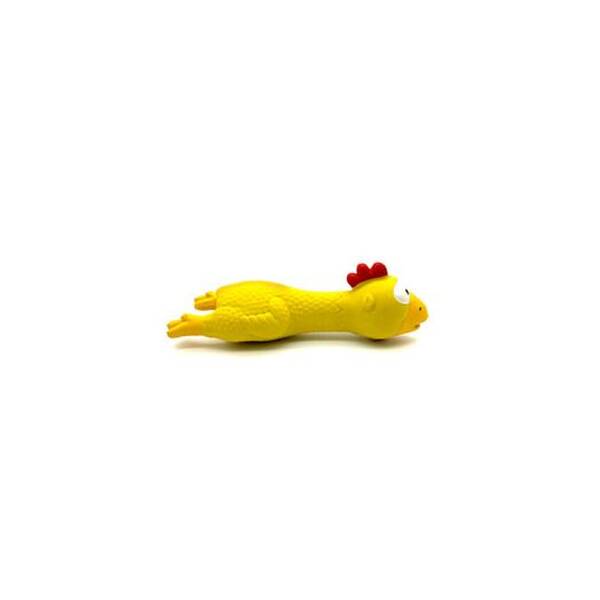 PET CAMELOT Latex Toy Yellow Chicken w/ Sound 16.5cm