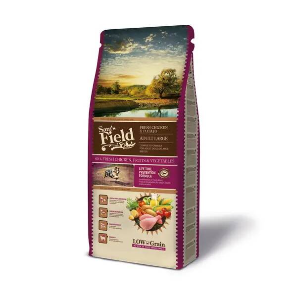 SAM'S FIELD Dog Adult Large Chicken&Potato 13+2kg