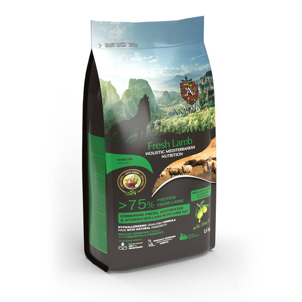 AMBROSIA GF Dog Adult Mediterranean Diet Fresh Lamb 1,5kg AMBROSIA GF Dog Adult Mediterranean Diet Fresh Lamb 1,5kg
