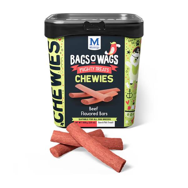 BAGS O' WAGS Chewies Beef Bars 500g