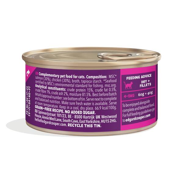 EDGARD COOPER Salmon & Chicken Cat Fillets 70gr
