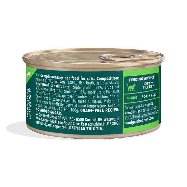EDGARD COOPER Salmon & Mackerel Cat Fillets 70gr