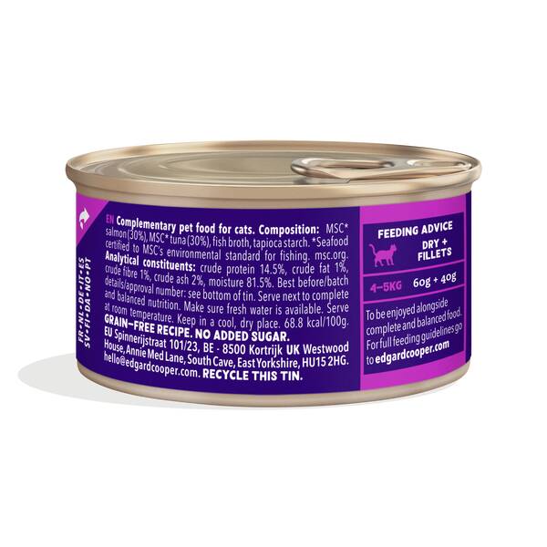 EDGARD COOPER Salmon & Tuna Cat Fillets 70gr