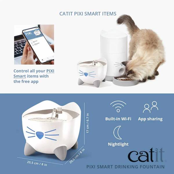 Catit Pixi Smart Fountain With Stainless Steel Top