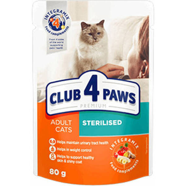 CLUB 4 PAWS Sterilized Rabbit Jelly 80gr