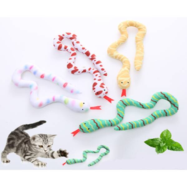 Παιχνίδι Γάτας Φιδάκι Λευκό -Καφέ