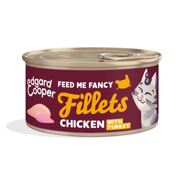 EDGARD COOPER Chicken & Turkey Cat Fillets 70gr