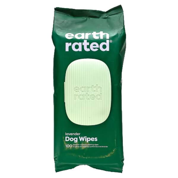 EARTH RATED 100 Dog Wipes - Unscented