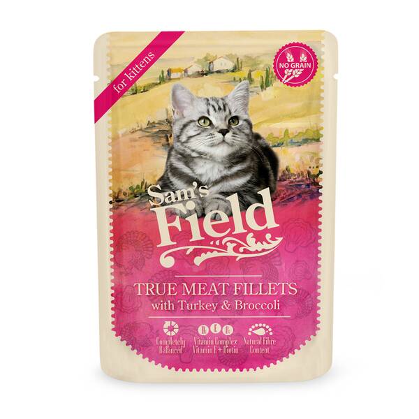 SAM'S FIELD Cat Wet Pouch Kitten Turkey 85gr SAM'S FIELD Cat Wet Pouch Kitten Turkey 85gr