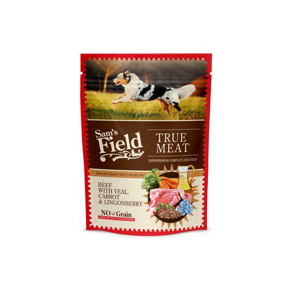 SAM'S FIELD Dog Wet Pouch Adult Beef 260gr SAM'S FIELD Dog Wet Pouch Adult Beef 260gr