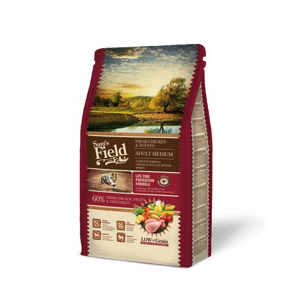 SAM'S FIELD Dog Adult Medium Chicken&Potato 2.5kg SAM'S FIELD Dog Adult Medium Chicken&Potato 2.5kg