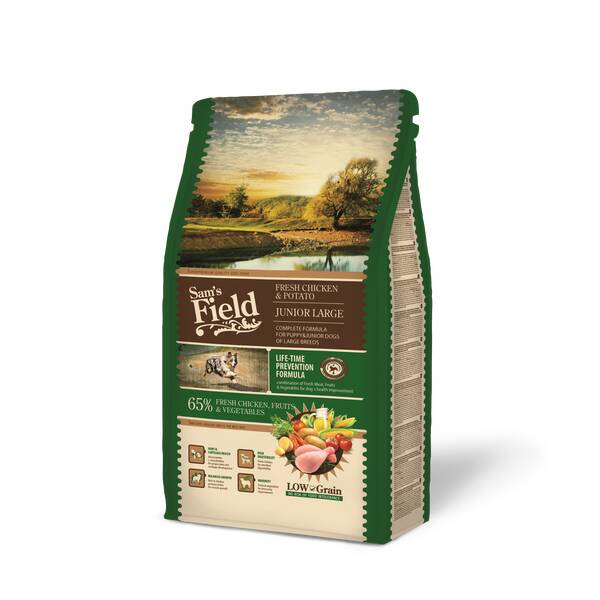 SAM'S FIELD Dog  Junior Large Chicken&Potato 2.5kg SAM'S FIELD Dog  Junior Large Chicken&Potato 2.5kg