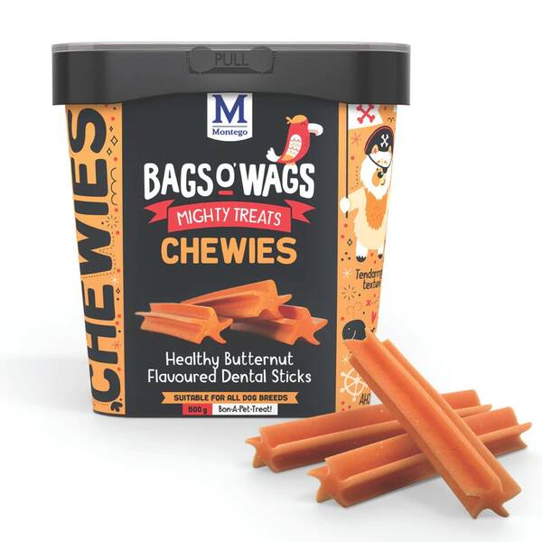 BAGS O' WAGS Chewies Dental Sticks Butternut 500g