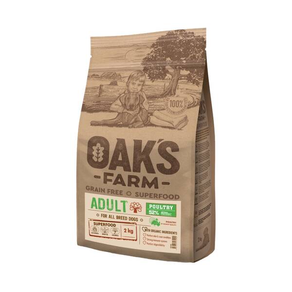 OAKS FARM Dog GF All Breed Adult Poultry 2kg OAKS FARM Dog GF All Breed Adult Poultry 2kg