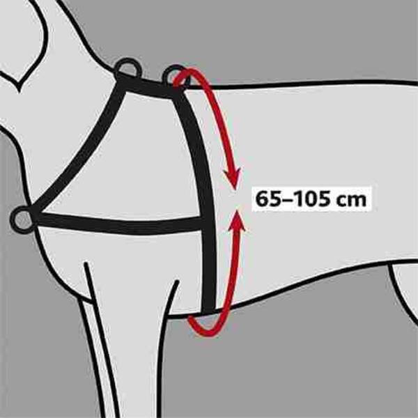 TRIXIE Σαμάρι Εκπ. LEAD N WALK L-XL Μαύρο 65-105CM/25MM