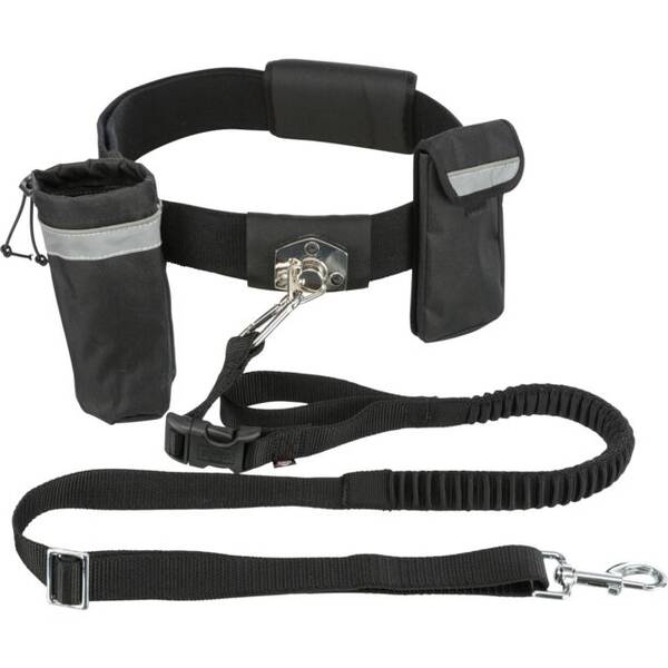 Ζώνη Μέσης με Οδηγό HANDS FREE Μαύρη 60-120cm/40mm - 1.00-1.35m