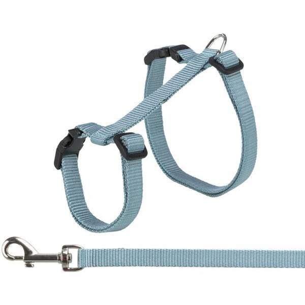 TRIXIE Σαμάρι & Οδηγός Γάτας XXL 34-57cm/13mm 1.20m Γαλάζιο